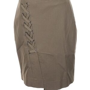 Etcetera Taupe Pencil Skirt with Lacing Detail